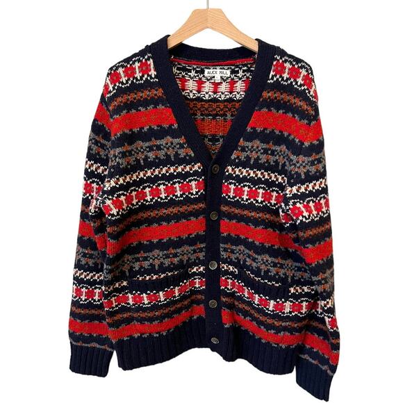 Alex Mill Fair Isle Wool Blend Cardigan Size Large - Picture 5 of 13